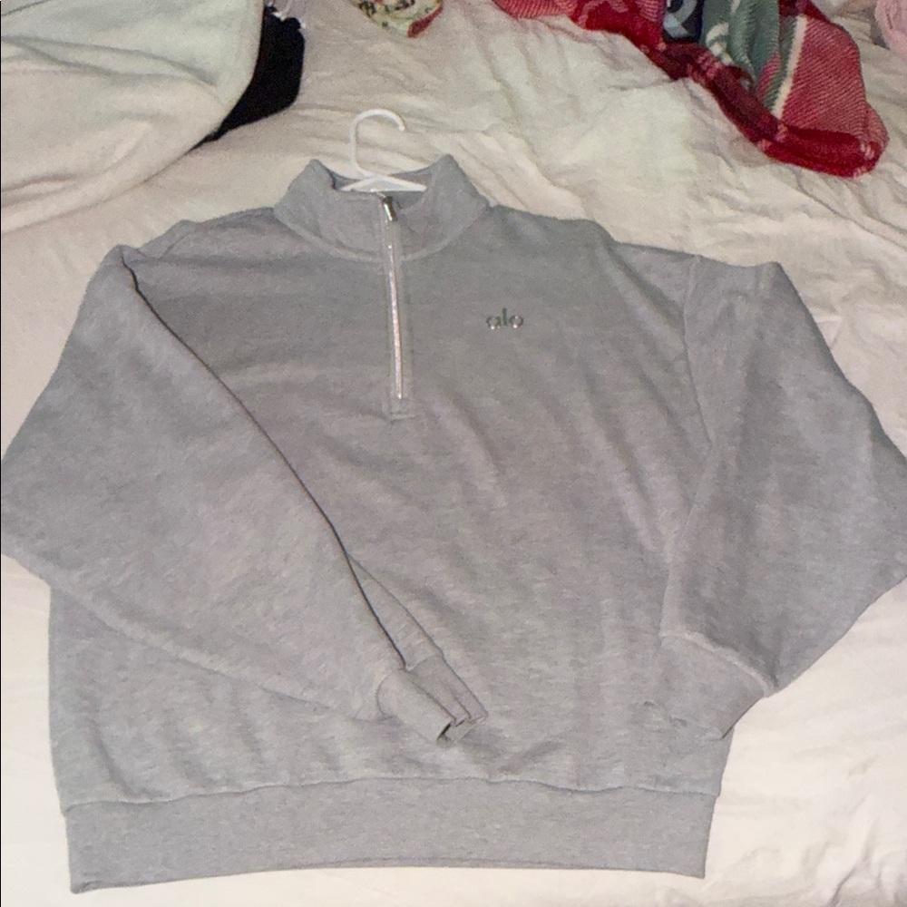 ALO Yoga Heather Gray Zip-Up Jacket